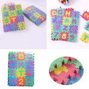 Musatteng 36-Piece EVA Foam Alphabet Puzzle Mat - Educational Floor Tiles for Toddlers, Sensory Play \u0026 Learning Numbers (Ages 1-5)